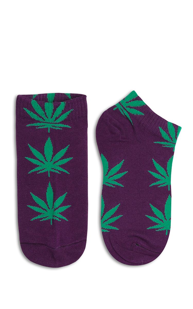 Stay Smokin Shoes Sock In Purple