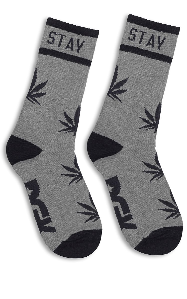 Stay Smokin Shoes Sock In Grey