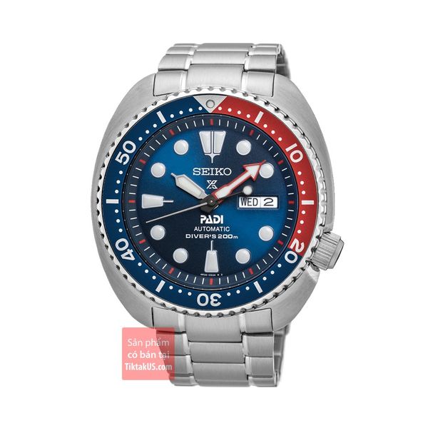 Đồng hồ nam dây thép SEIKO Turtle PROSPEX PADI SRPE99K1 Pepsi Diver 200m