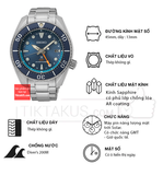 Đồng hồ nam dây thép SEIKO Prospex Solar Quartz Sumo GMT SFK001J1