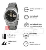 Đồng hồ cơ dây thép không gỉ Seiko 5 SNKK17j1 ( Made in Japan)