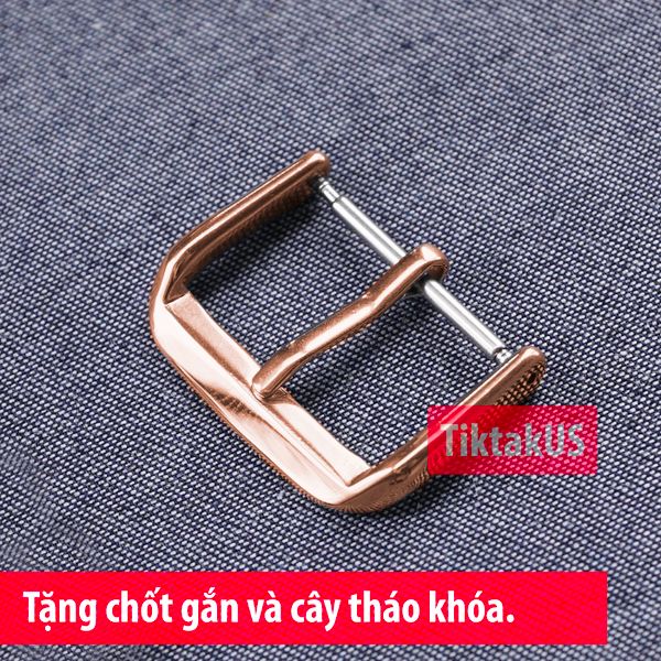 Khóa gài dây đồng hồ cao cấp thép không gỉ 316L mạ PVD nhiều màu, size 16mm - 18mm - 20mm - 21mm - 22mm