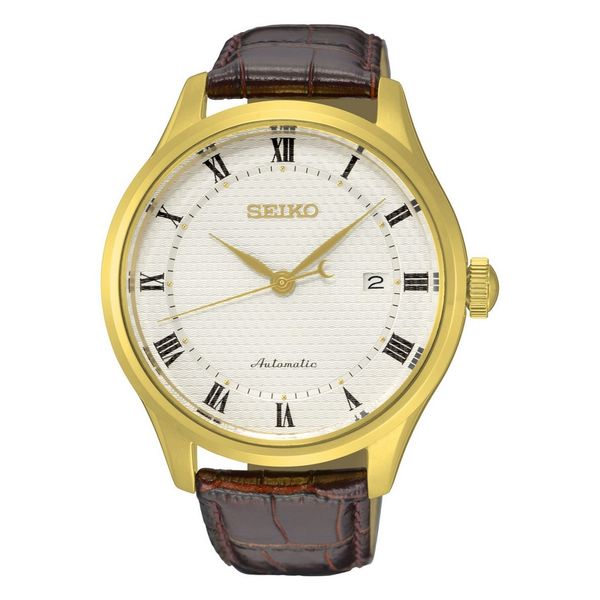 Đồng hồ nam dây da Seiko SRP772K1 (Gold)