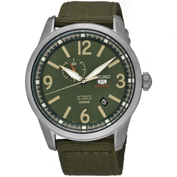 Đồng hồ nam dây dù Seiko 5 SSA299K1 ( xanh quân đội)