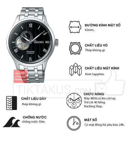 Đồng hồ nam cao cấp Seiko Presage SARY093 Zen Garden Made in Japan SSA377J1