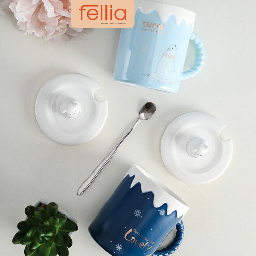 Ly sứ gấu Bắc cực Fellia cao cấp 330 ml_ FEL12900
