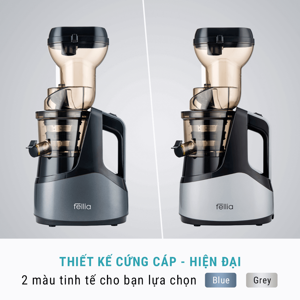 Máy ép chậm Fellia S265 (250W) - màu xám/đen
