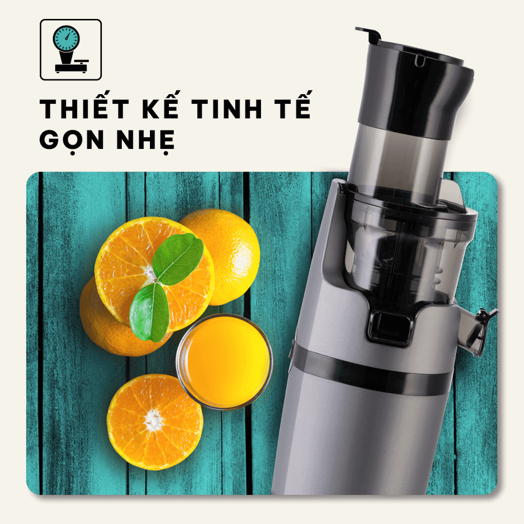 Máy ép chậm Fellia S268 màu xám