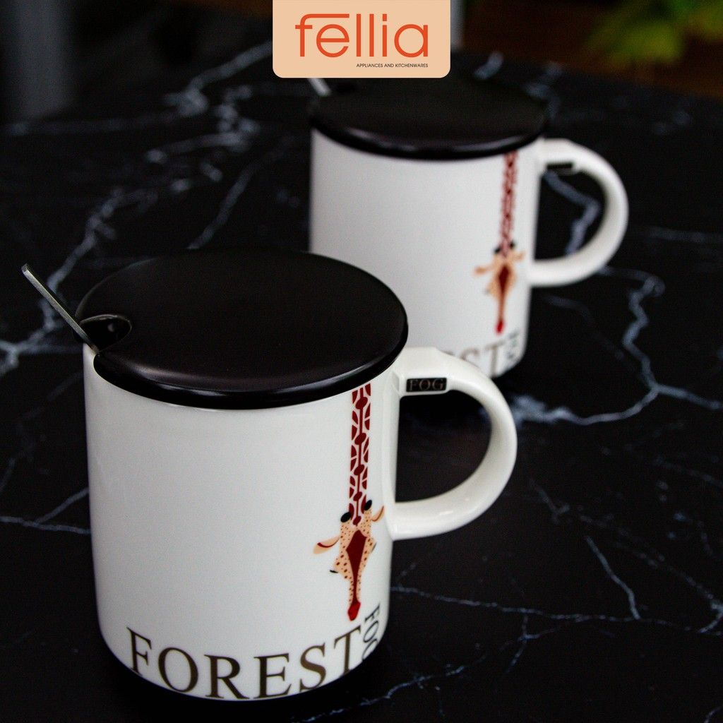 Ly sứ Forest Fog cao cấp Fellia_TRẮNG_ JSD1062