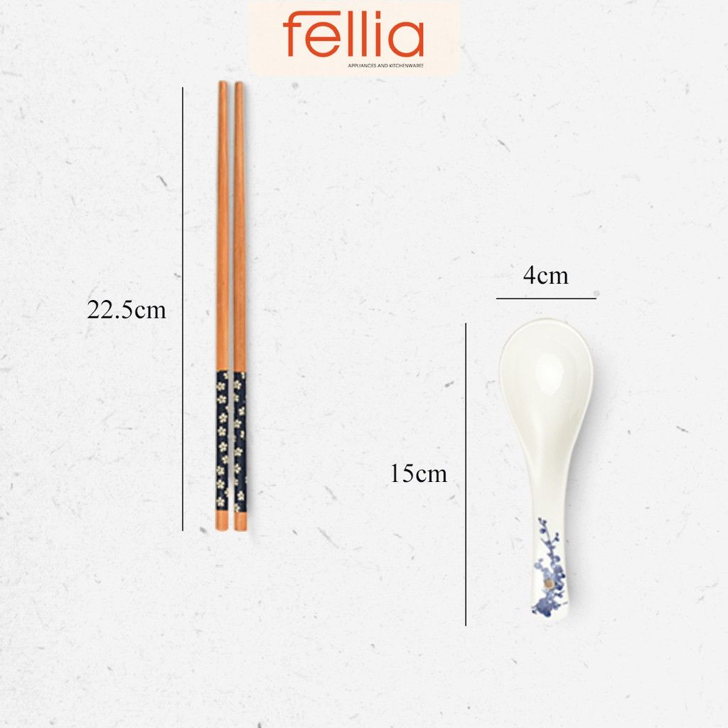 Combo 2 bộ (6 chén, 4 muỗng, 2 đĩa, 6 đũa tre hoạt tính) cao cấp Fellia 844910440