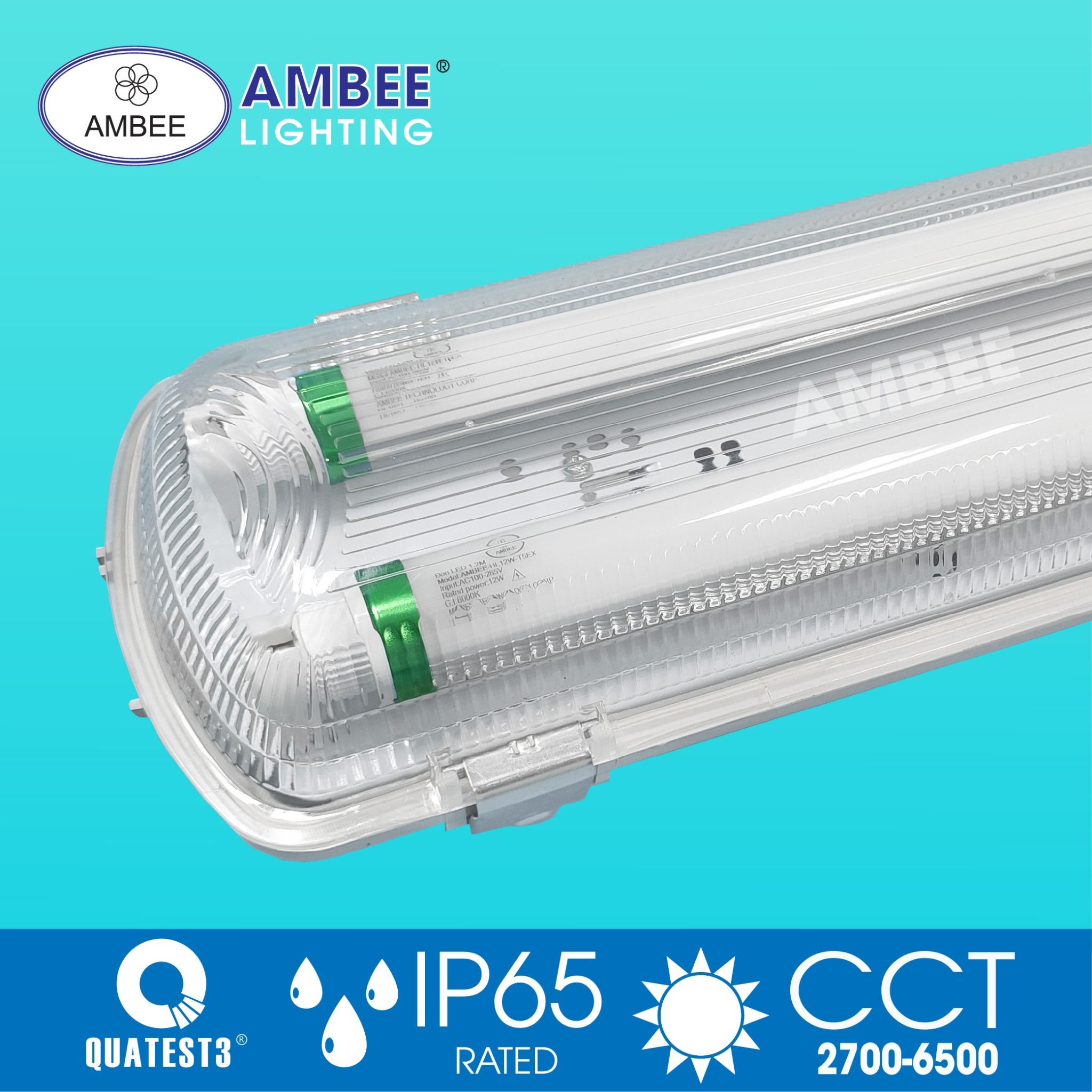 Bộ Đèn Led T5 Chống Thấm IP65 1m2 24W