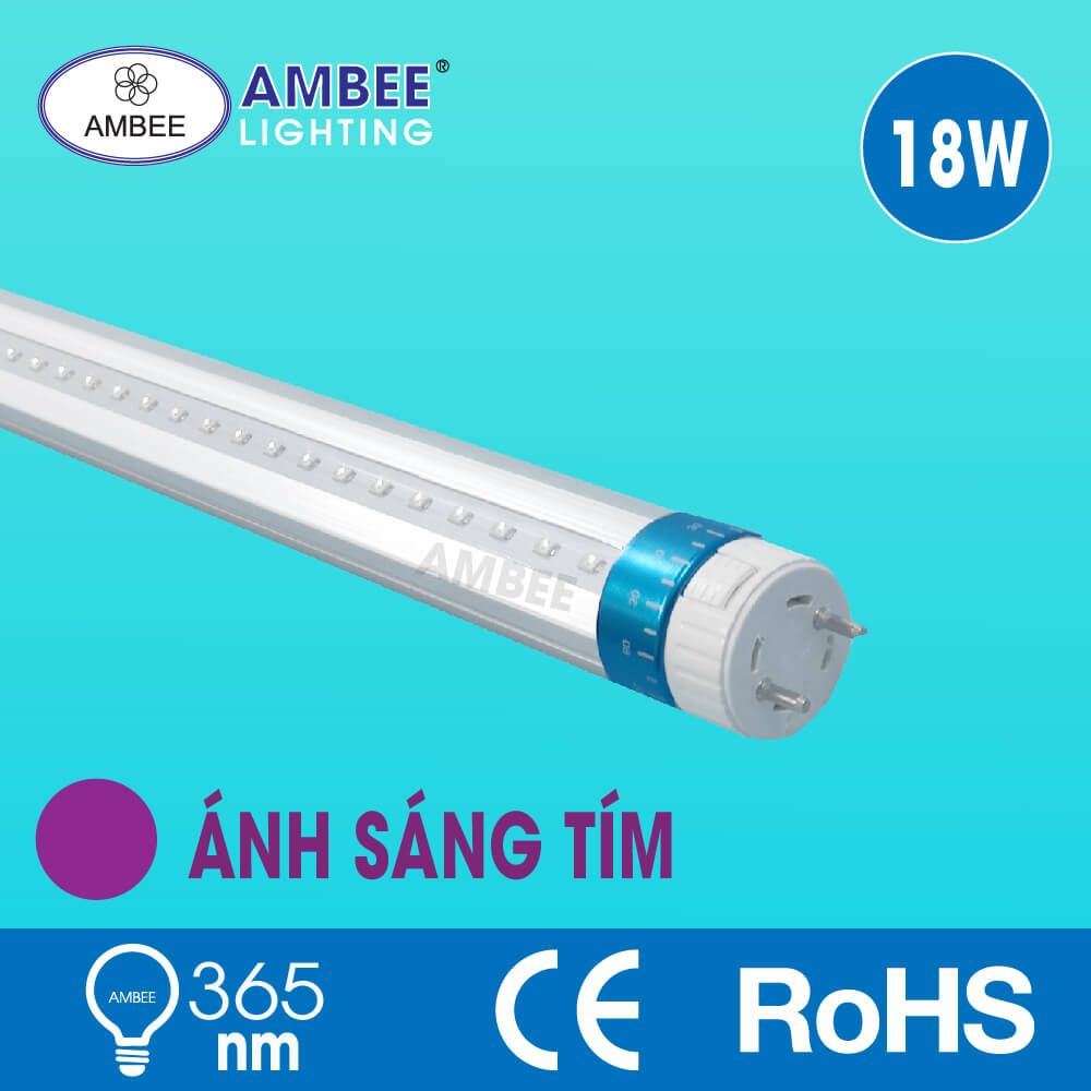 Đèn Tuýp Led T8 1m2 18w Ánh Sáng Tím