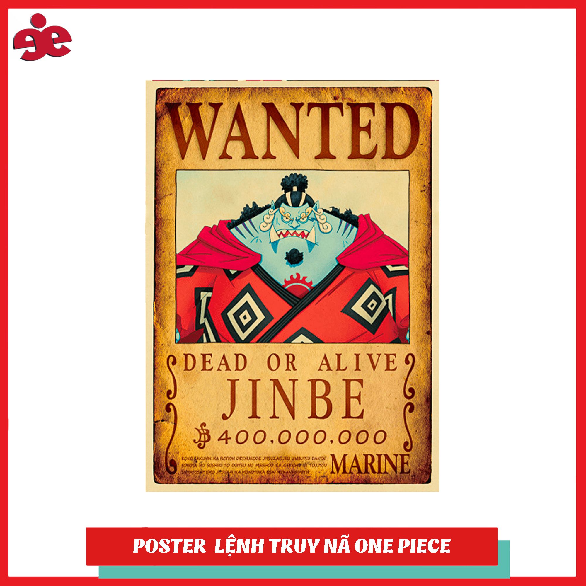 Poster truy nã Jinbe (Timeskip) - One Piece