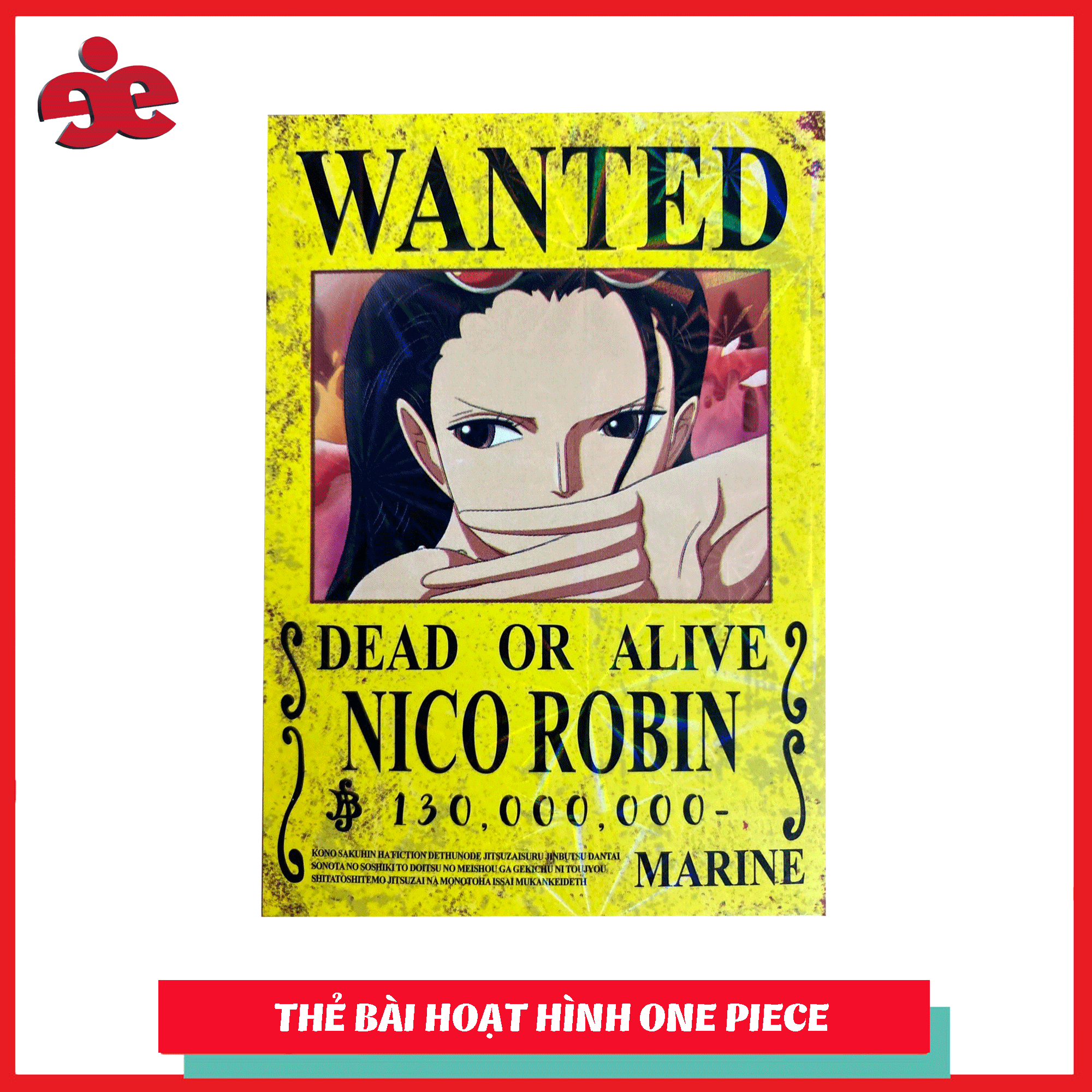 Thẻ bài One Piece phản quang 7 màu  nhân vật NICO ROBIN hot 2020