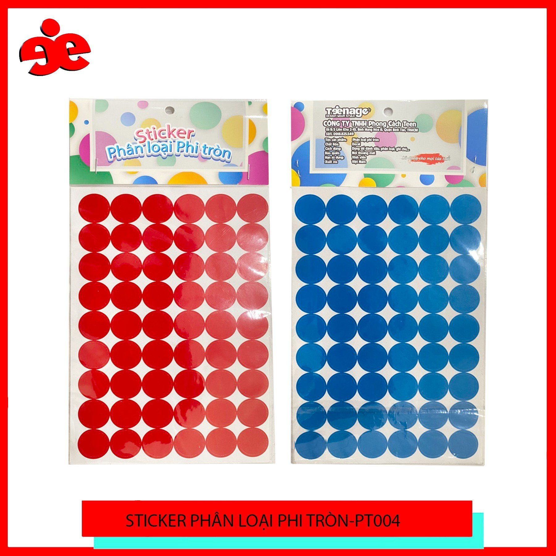 SET 324 HÌNH STICKER PHI TRÒN MÀU SẮC LOẠI 1,5CM