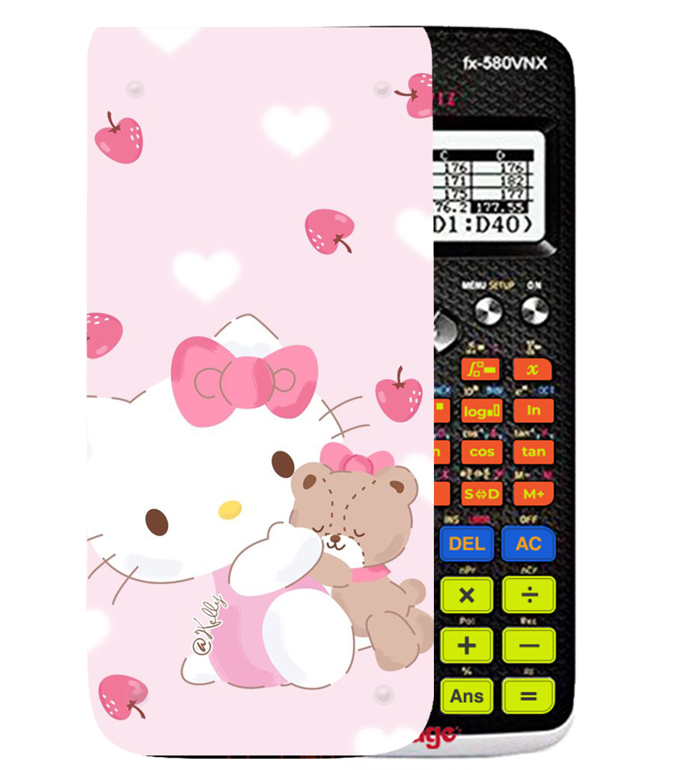 Ốp máy tính Casio FX 580 VNX hoạt hình Helo Kitty 053