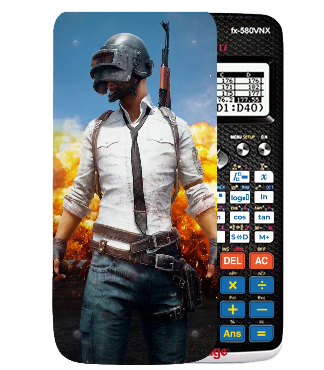 Ốp máy tính Casio FX 580 VNX game Pubg 005