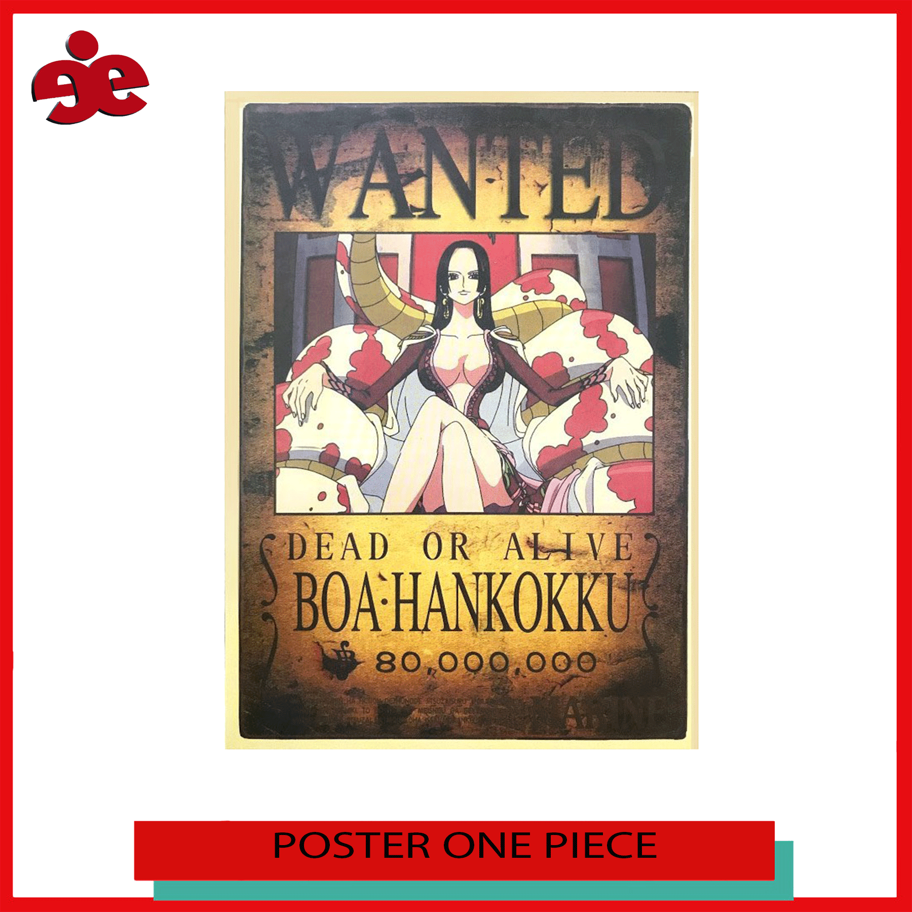 Poster truy nã One Piece đảo hải tặc