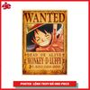 Poster truy nã One Piece đảo hải tặc
