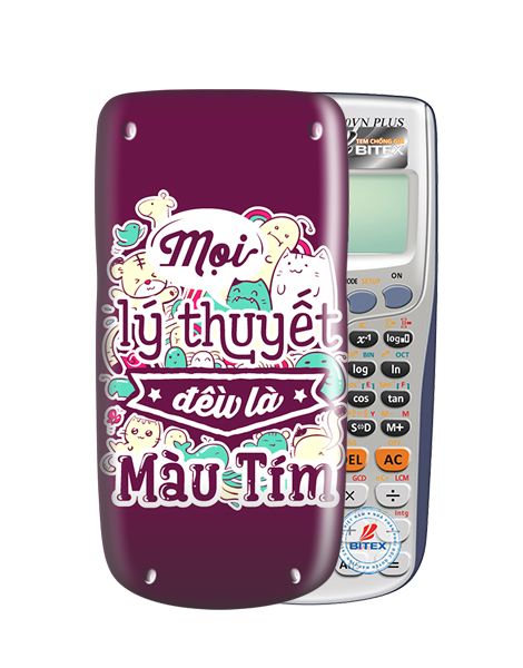 Nắp máy tính Casio Cute slogan 022