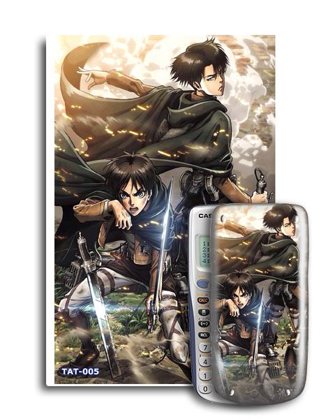 Decal máy tính Casio Nhân vật truyện tranh Attack on Titan 005