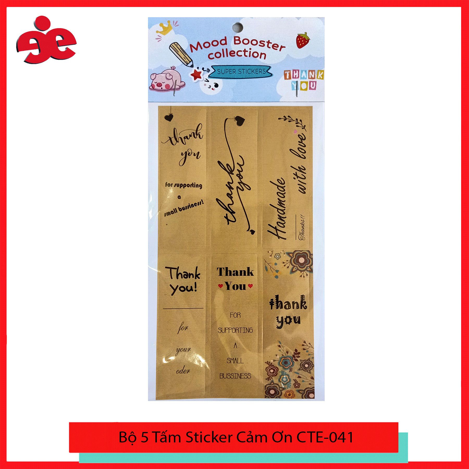 Set 60 hình sticker cảm ơn CTE 039 -Nhãn dán niêm phong hoặc trang trí.