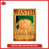 Poster truy nã One Piece đảo hải tặc