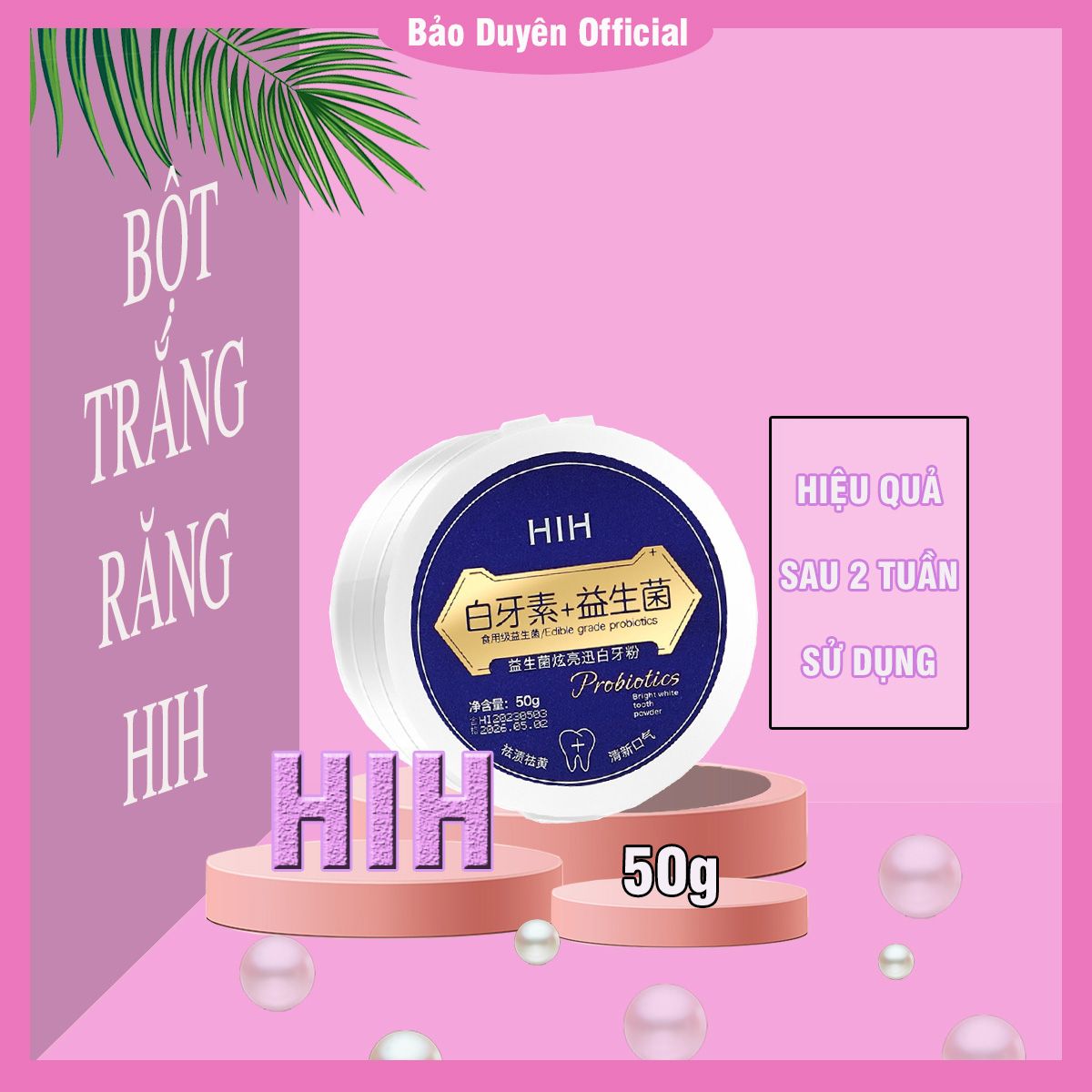Bột Trắng Răng HIH Hiệu Quả Nhanh Chính Hãng 50g - T361