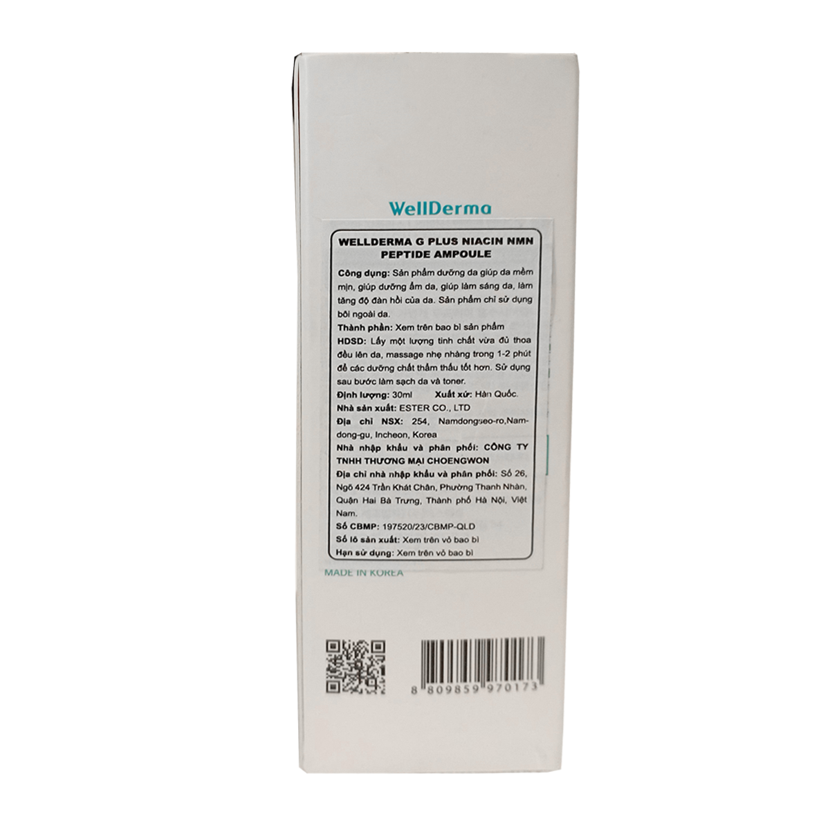 SERUM TRUYỀN TRẮNG CĂNG BÓNG WELLDERMA 30ML