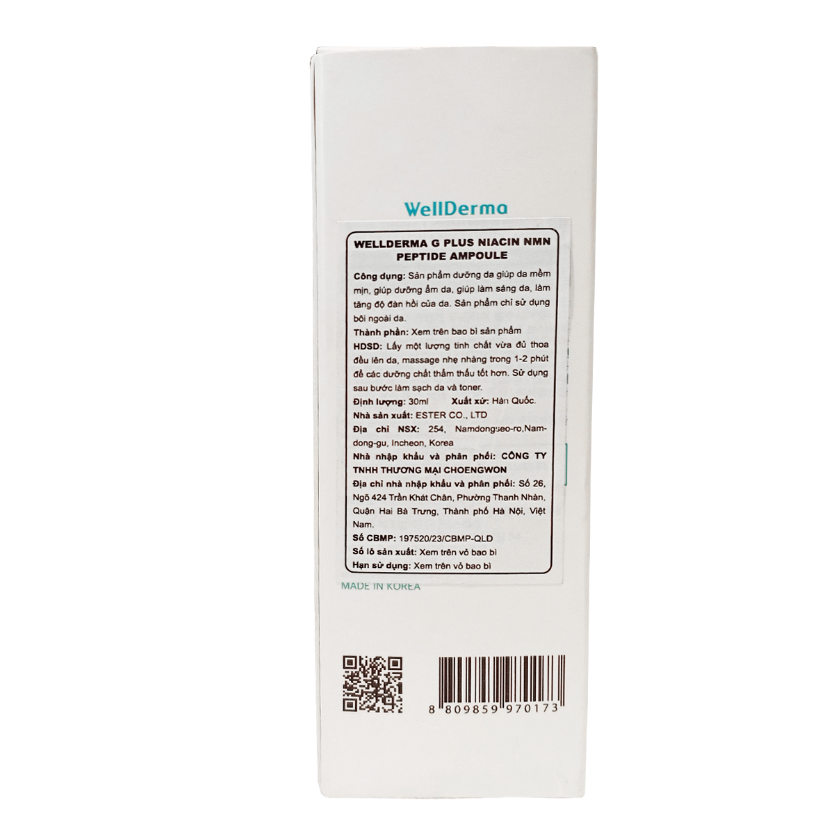SERUM TRUYỀN TRẮNG CĂNG BÓNG WELLDERMA 30ML