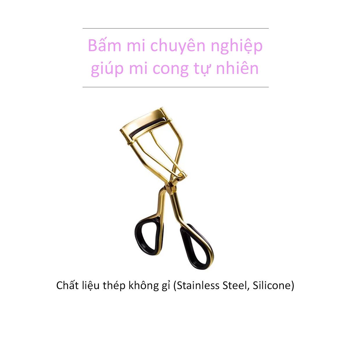 Kẹp bấm mi giúp uốn mi cong tự nhiên trong thời gian dài chất liệu thép không gỉ an toàn - U157