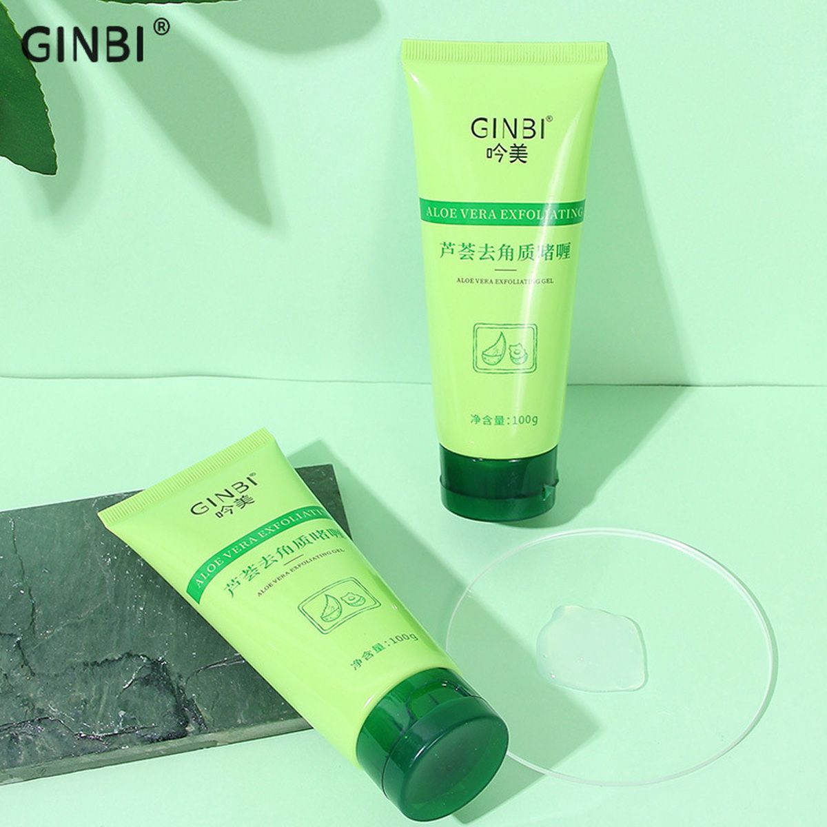Tẩy tế bào chết da mặt chiết xuất nha đam Ginbi 100g giúp tẩy da chết phù hợp mọi loại da - A12