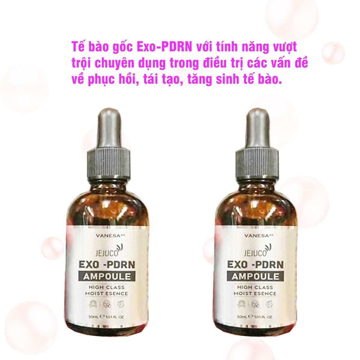 Serum trắng da VANESA EXO-PDRN dung tích 30ml trẻ hoá da, ngừa mụn - V34