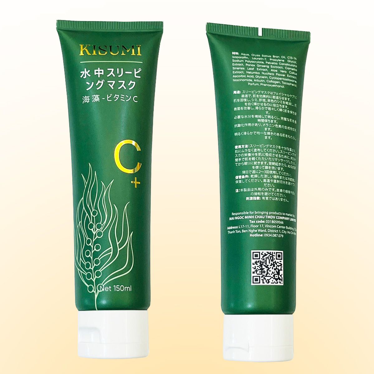 Tẩy da chết Kisumi 150ml chứa tảo biển và Vitamin C giúp làm sáng da kiểm soát dầu nhờn hiệu quả-A24