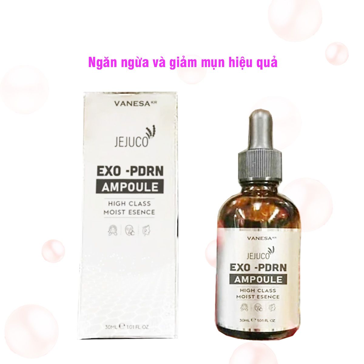 Serum trắng da VANESA EXO-PDRN dung tích 30ml trẻ hoá da, ngừa mụn - V34