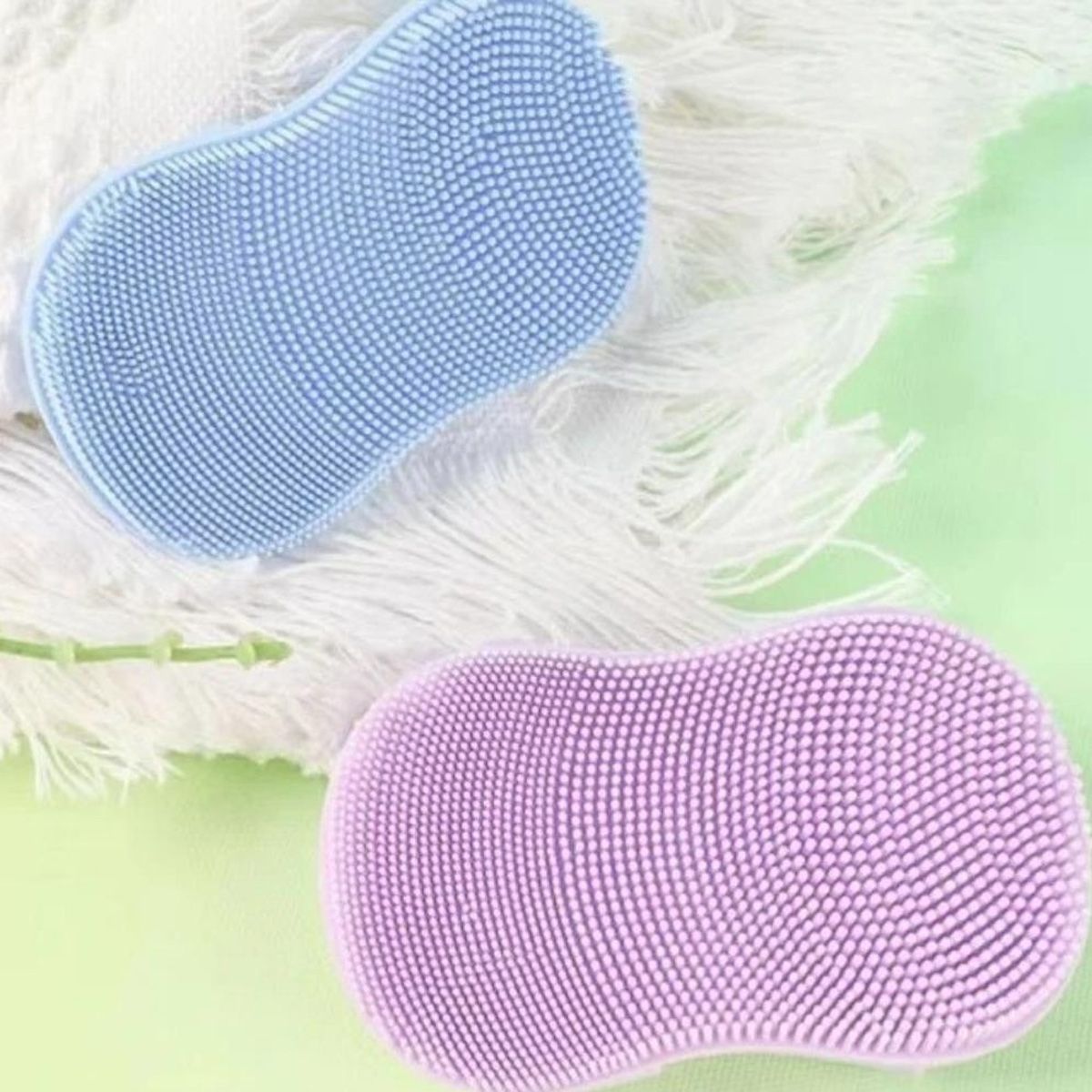 Bàn chải rửa mặt silicon - Bàn chải tẩy tế bào chết làm sạch lỗ chân lông nhỏ gọn - A84