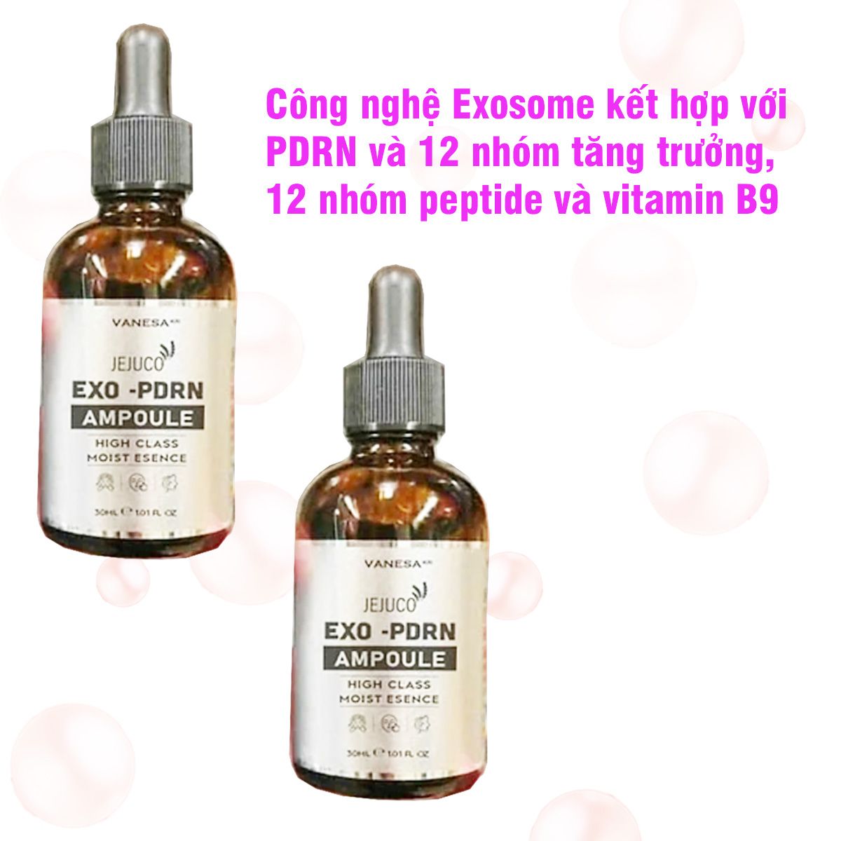 Serum trắng da VANESA EXO-PDRN dung tích 30ml trẻ hoá da, ngừa mụn - V34