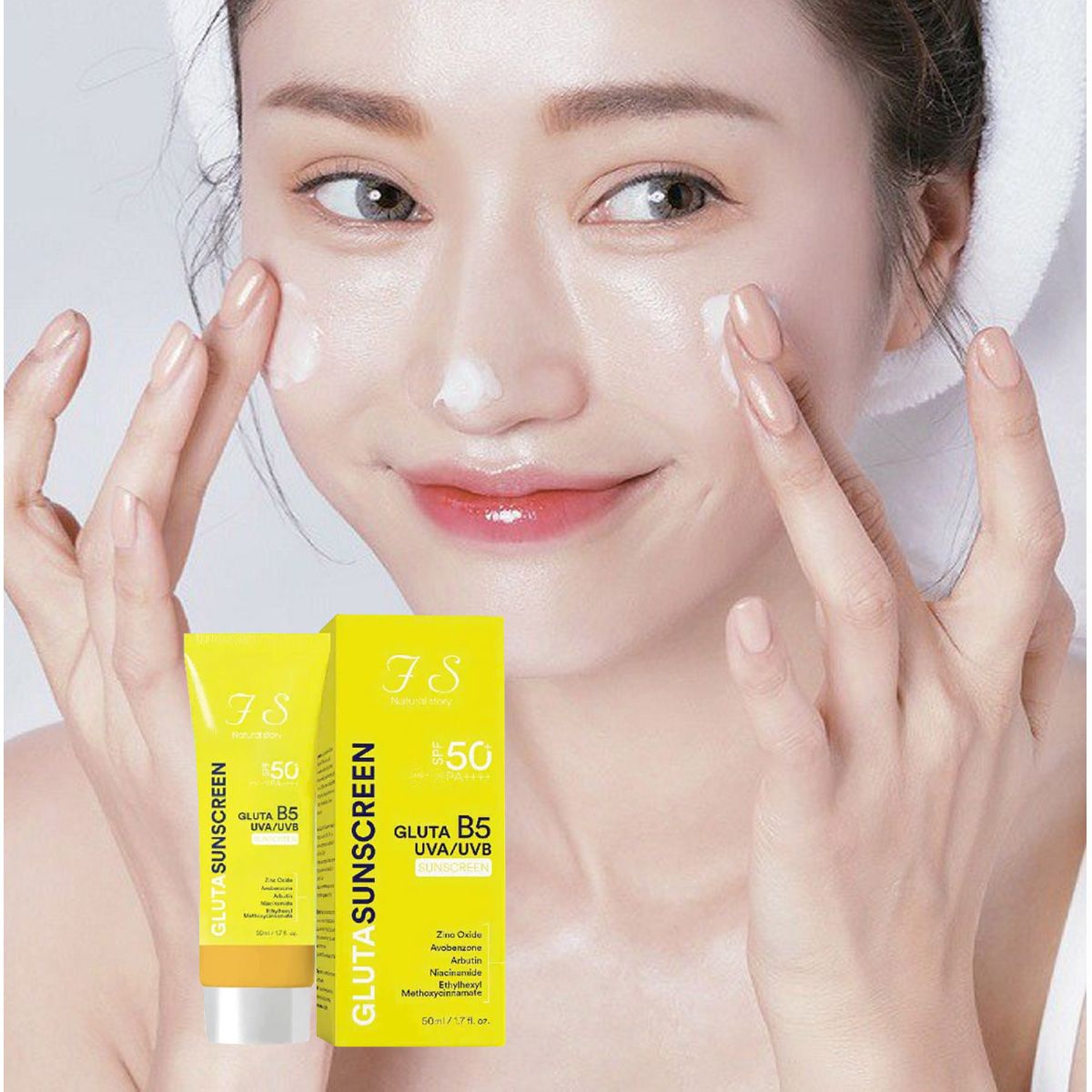 Kem chống nắng B5 FS GLUTA SPF50+ PA++++ nâng tone, chống nắng hiệu quả - V193