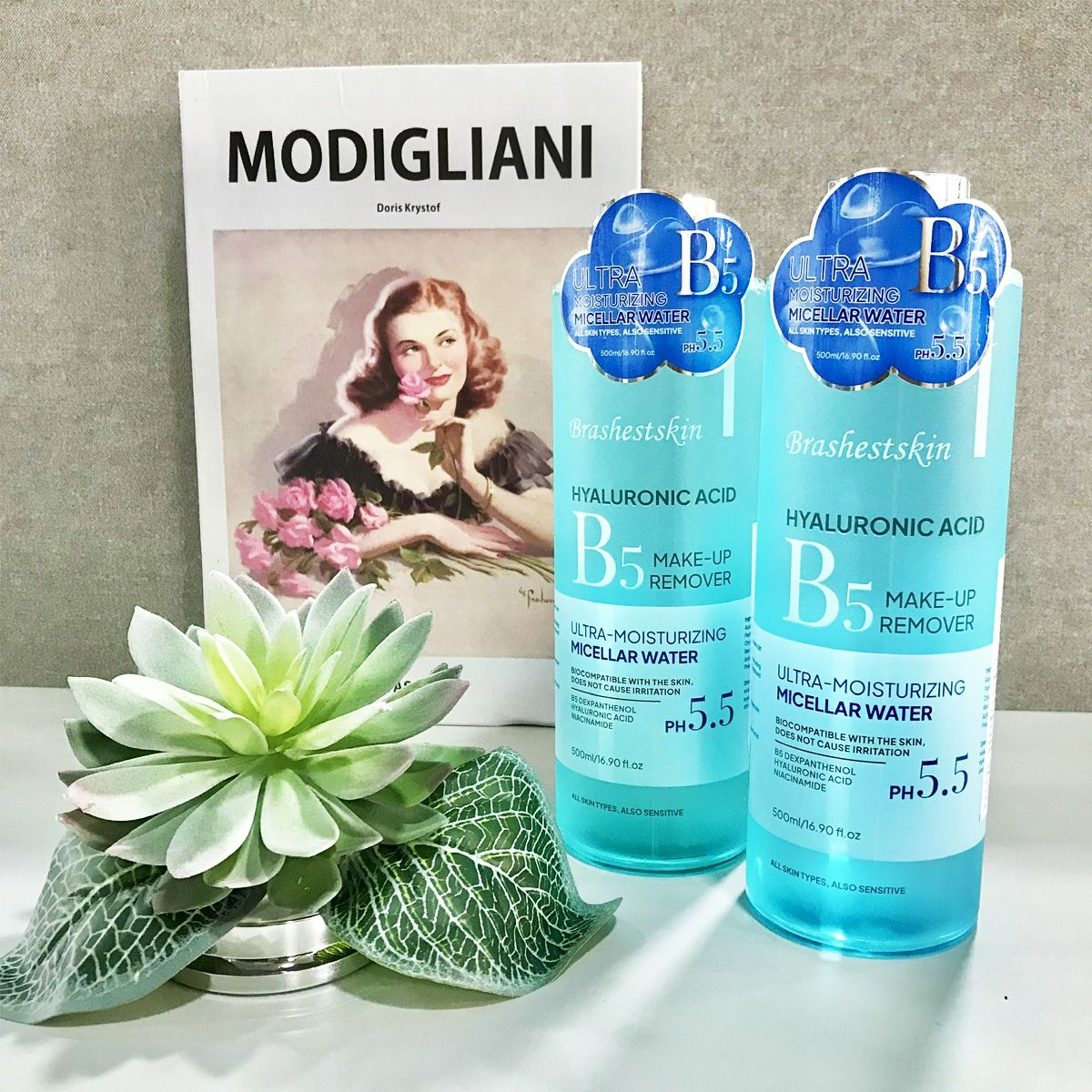 Nước tẩy trang b5 BRASHESTSKIN PH 5.5 dung tích 500ml không chứa cồn phù hợp mọi loại da - A17