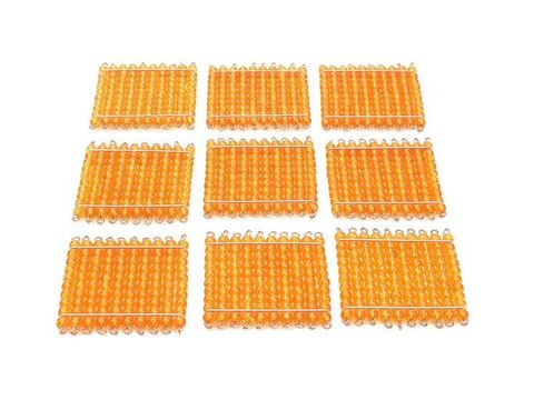 9 tấm hạt cườm vàng (đơn vị 100)<br>9 Golden Bead Hundred Squares