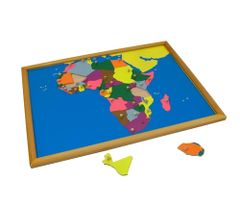 Bản đồ châu Phi được đóng khung gỗ sồi <br>PREMIUM Africa Puzzle Map With BEECHWOOD FRAME