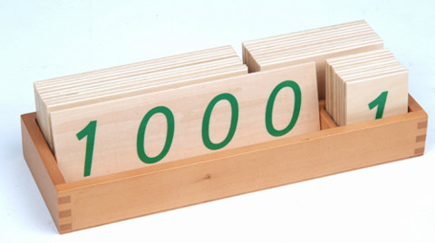Các thẻ số từ 1 đến 1000 cỡ lớn<BR>Large Wooden Number Cards With Box (1-1000)