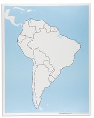 Bản đồ khu vực Nam Mỹ không có tên các nước<br>NEW South America Control Map - Unlabeled