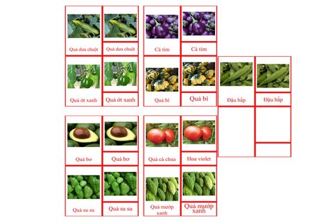 Fruit Vegetables - Set 1