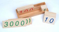 Các thẻ số từ 1 đến 3000 cỡ nhỏ<BR>Small Wooden Number Cards With Box (1-3000)