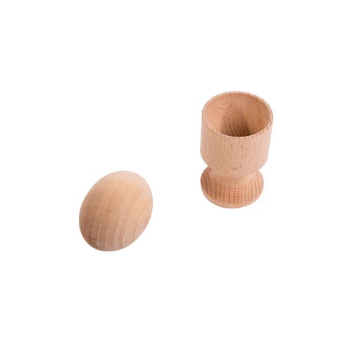 Trứng gỗ và ly<br>Wooden Egg with a cup