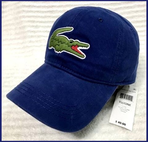N 46 - NÓN KẾT " LACOSTE "  Màu xanh /dòng SPORT cao cấp" Logo cá sấu to "