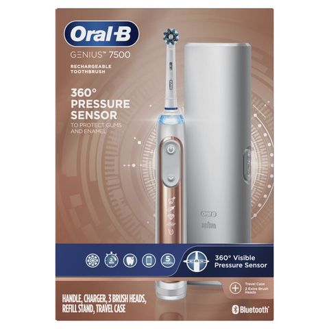 Bàn chải điện Oral-B SmartSeries Genius 7500 + Bluetooth - Màu vàng Gold