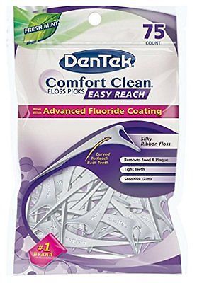 Cung chỉ nha khoa Dentek Comfort Clean Floss Picks Easy Reach Fresh Mint 75 cây