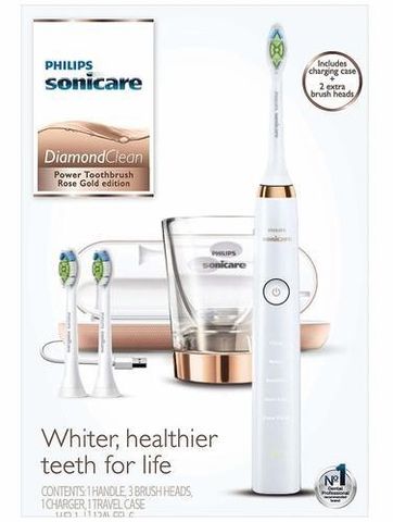 Bàn chải điện Philips Sonicare DiamondClean HX9393/82 - Rose Gold Hồng Vàng